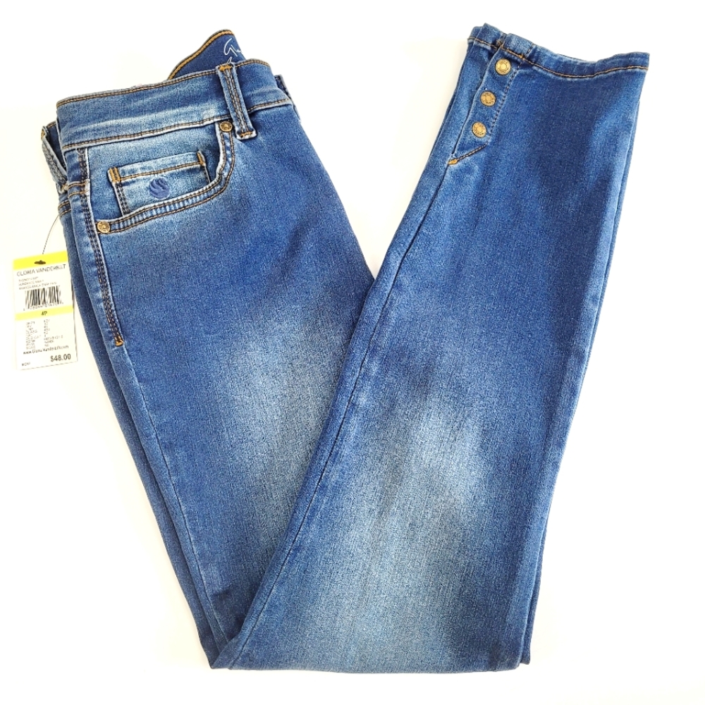 Gloria Vanderbilt Amanda Sundance Wash Ankle Snap Hem Jeans 4P
